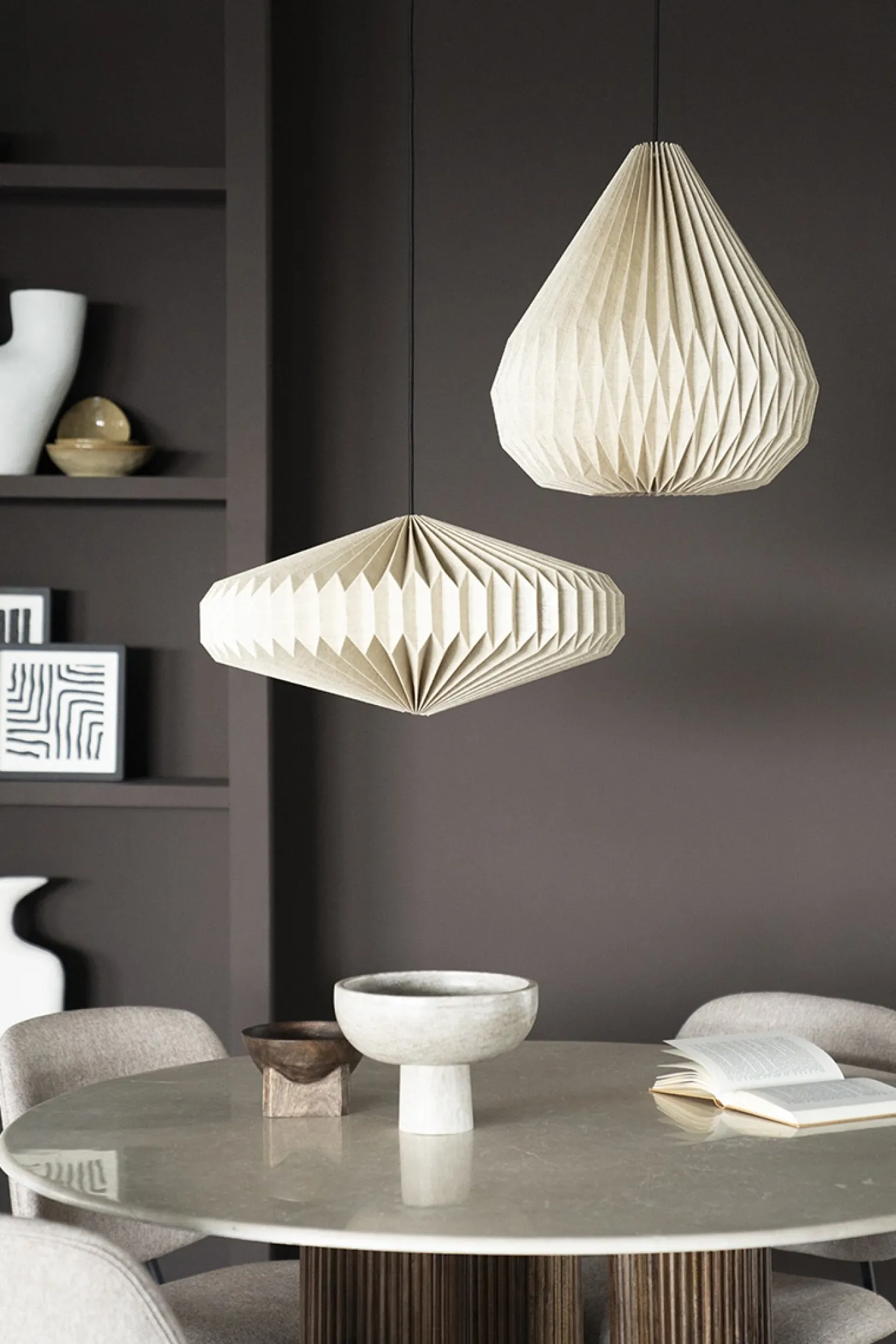 By-Boo Hanglamp Zuki 3 Papier Linnen Naturel