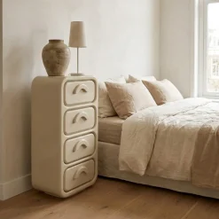 By-Boo Nachtkastje Gubby Groot Beige