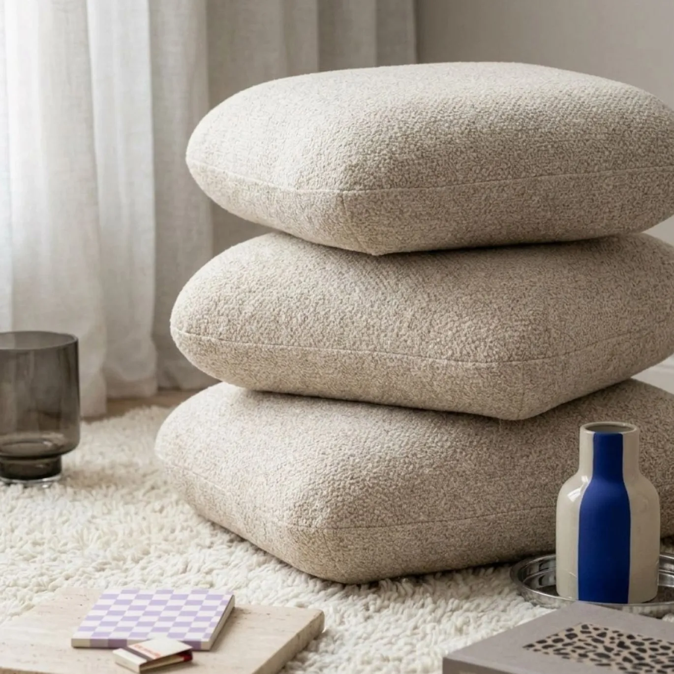 By-Boo Poef Pillowscape Beige