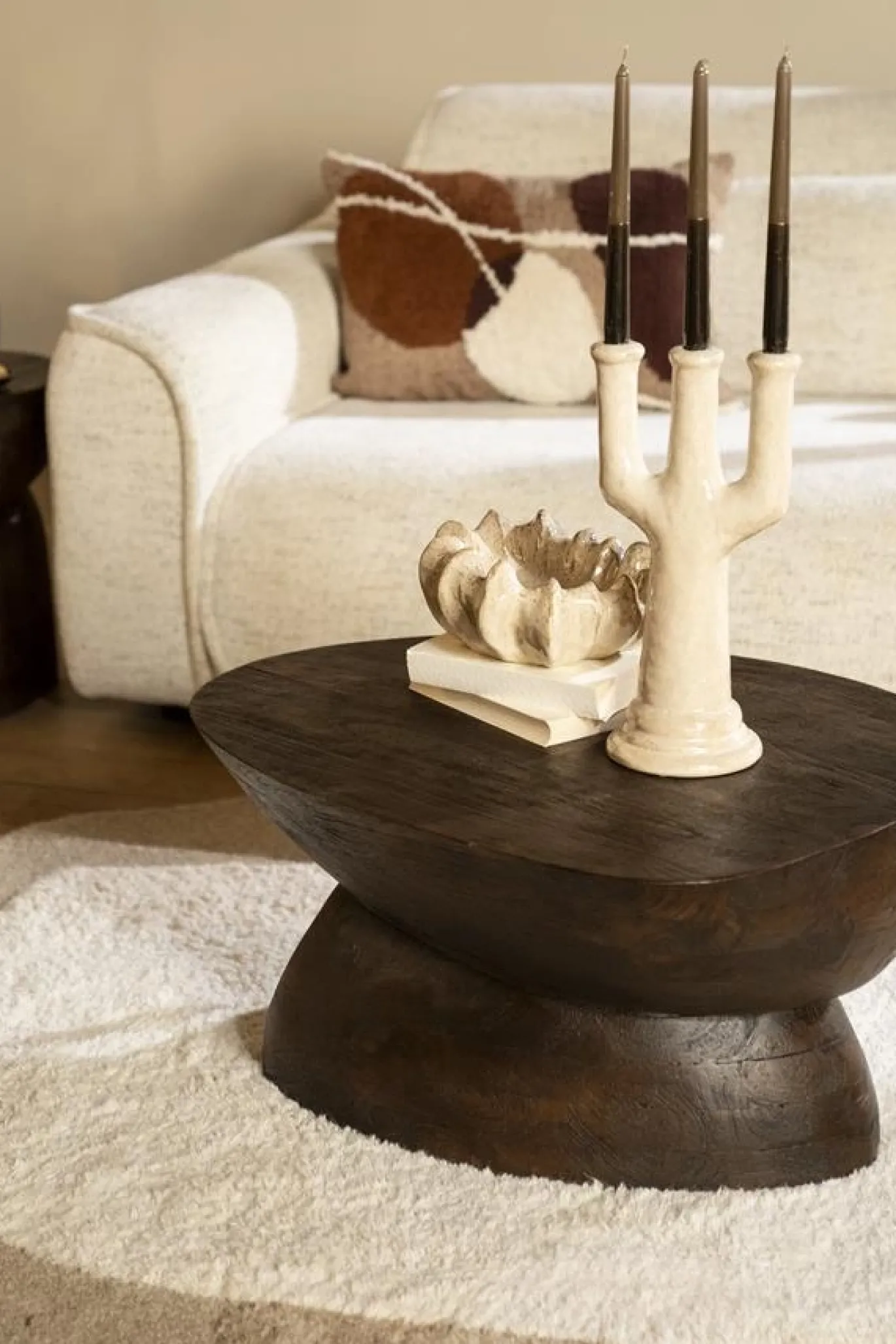 By-Boo Salontafel Cobble Hout Bruin