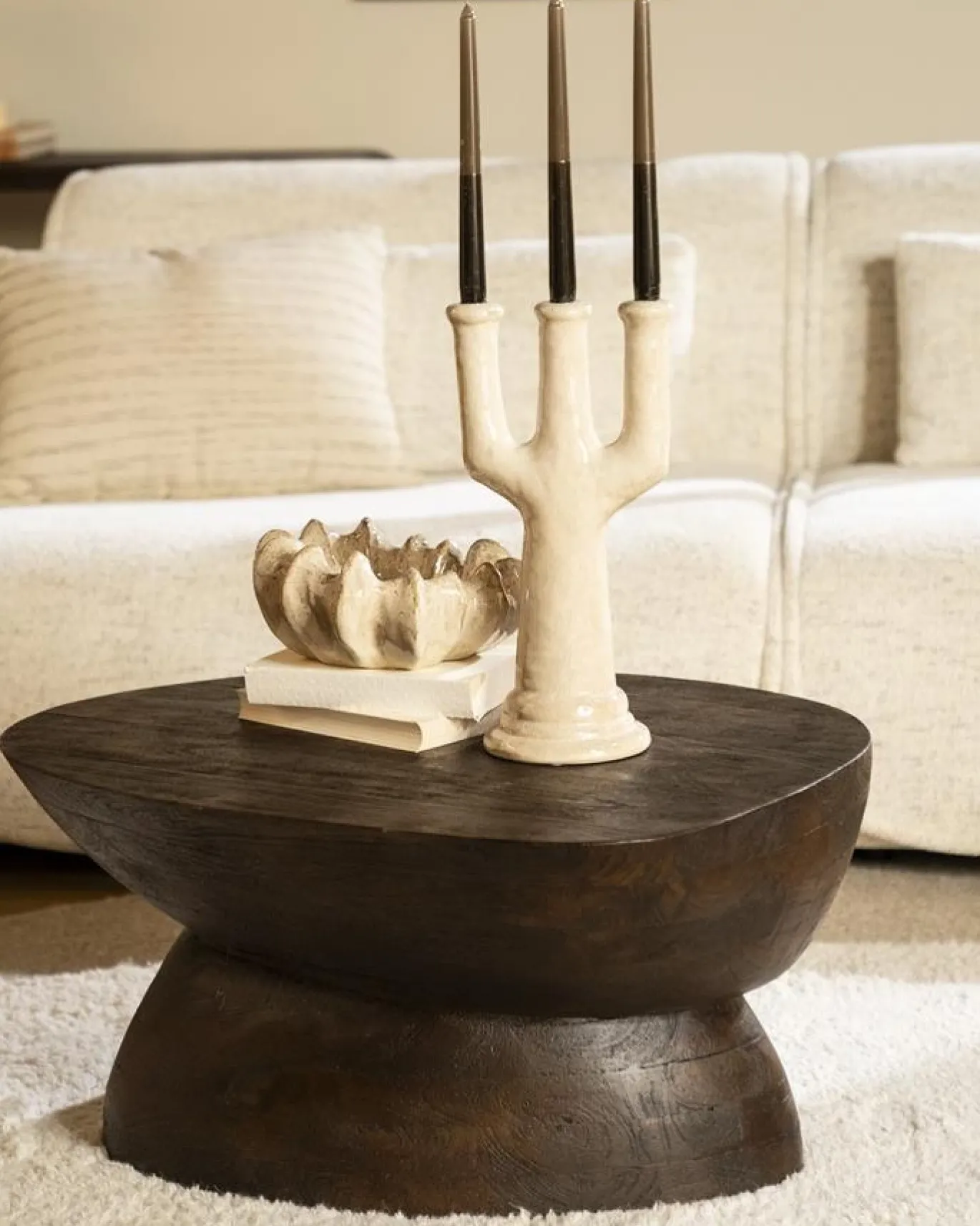 By-Boo Salontafel Cobble Hout Bruin