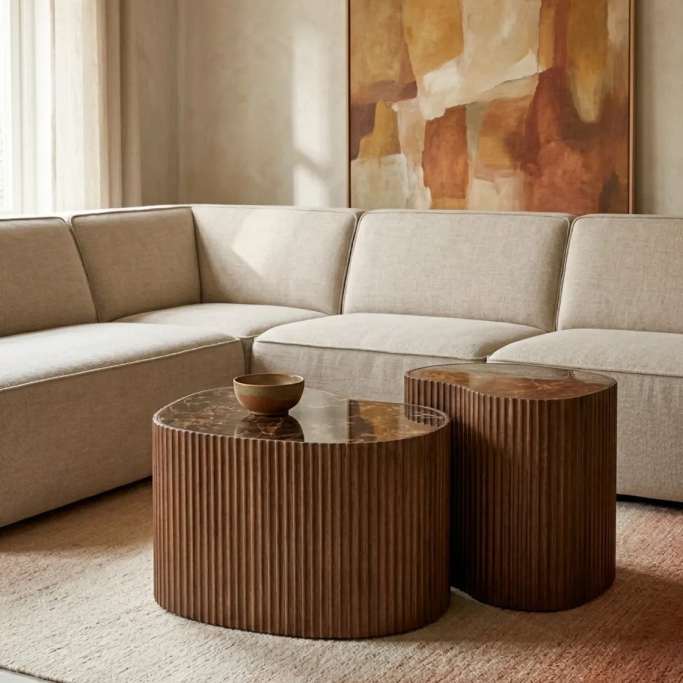 By-Boo Salontafel Nice Set Van 2 Bruin