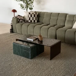 By-Boo Salontafel Ripple Glas Bruin