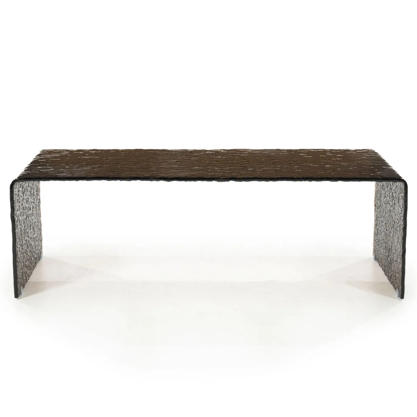 By-Boo Salontafel Ripple Glas Bruin