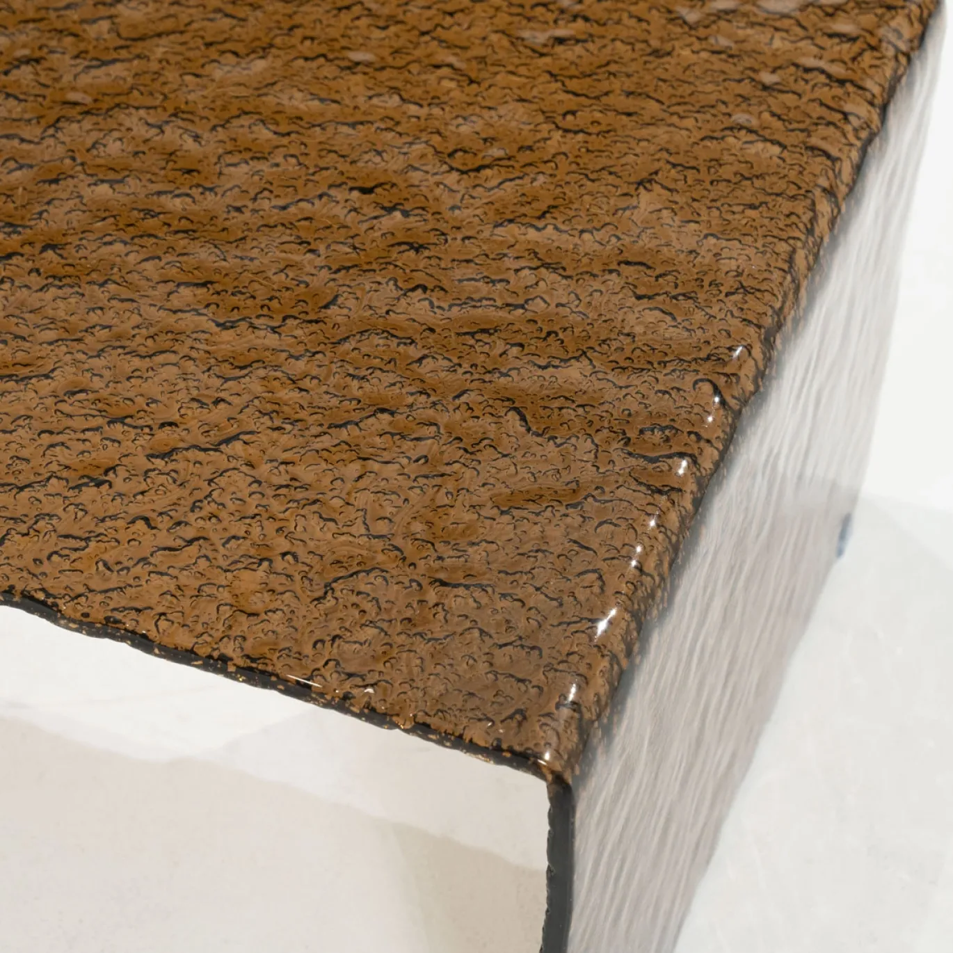 By-Boo Salontafel Ripple Glas Bruin
