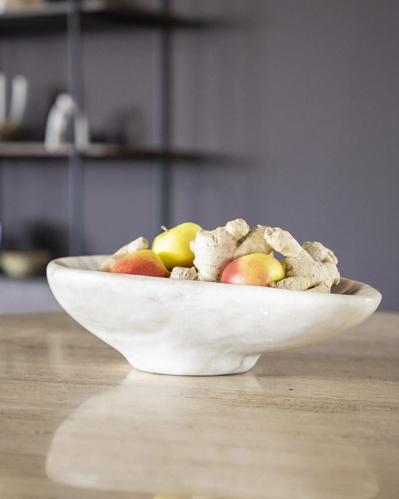 By-Boo Schaal Grigio Marmer Beige