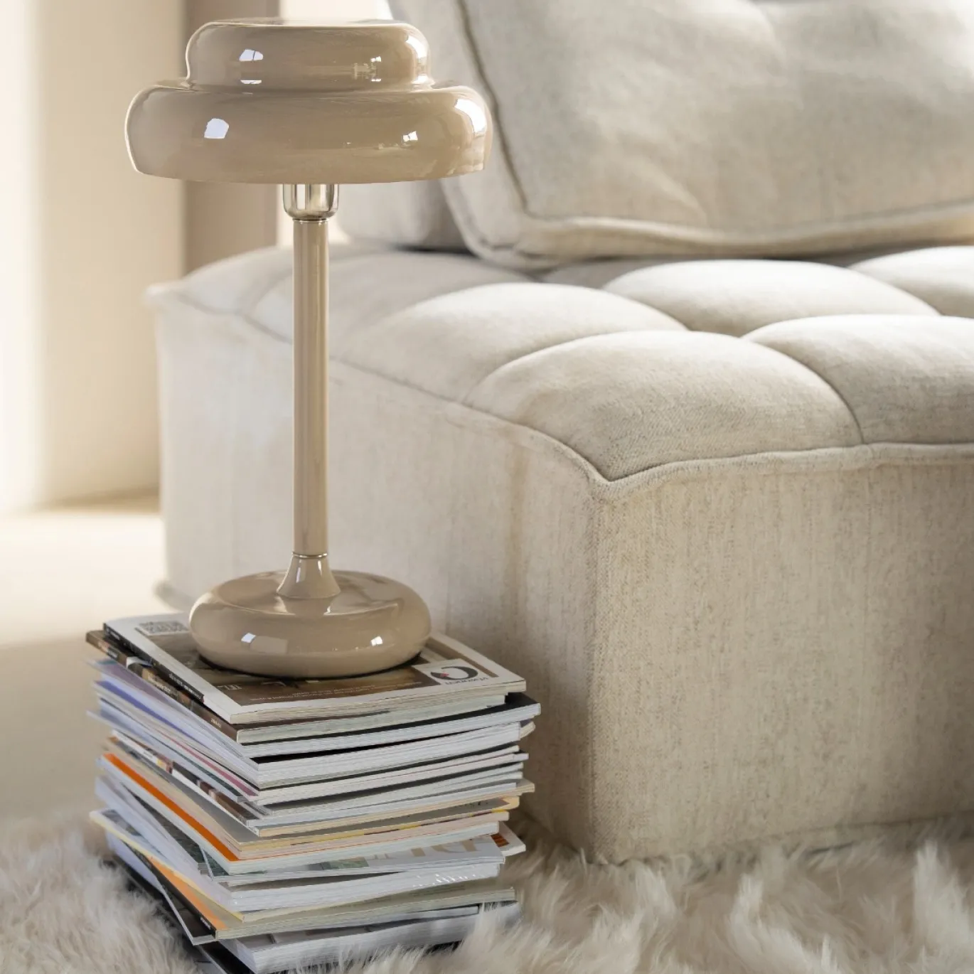 By-Boo Tafellamp Pomm Beige