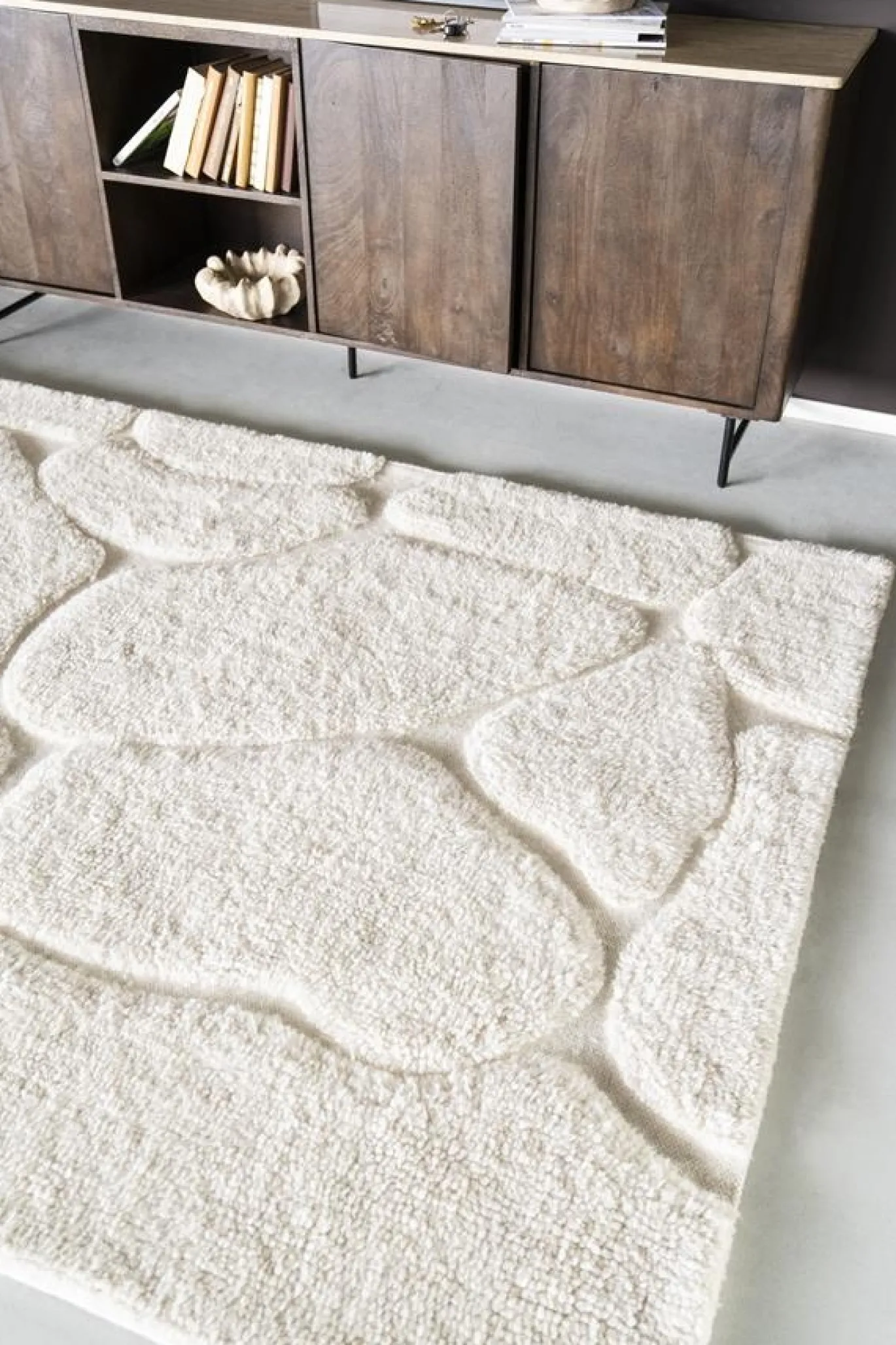 By-Boo Vloerkleed Kala Wol Off White 160x230cm