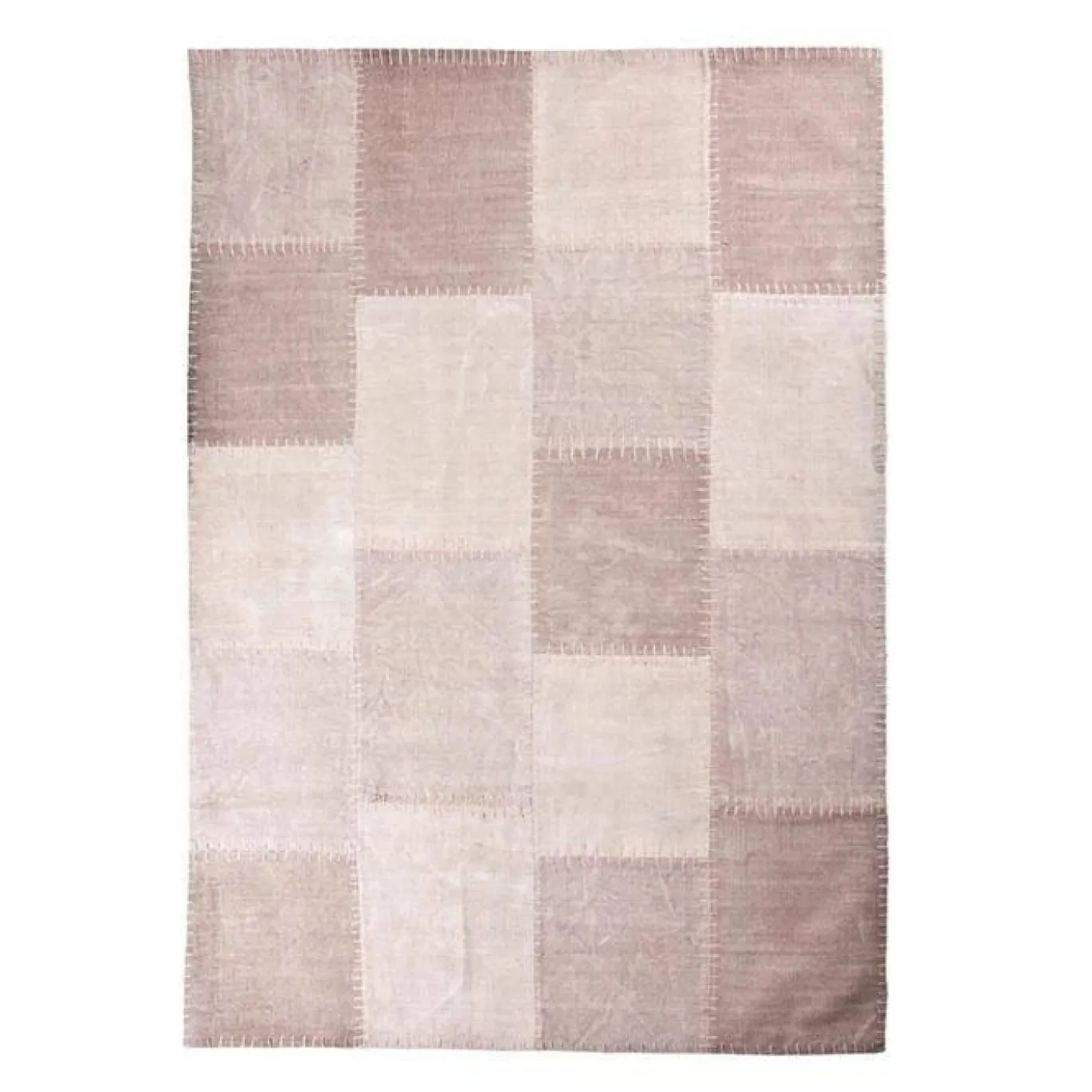 By-Boo Vloerkleed Patchwork Mono Pink 160x230