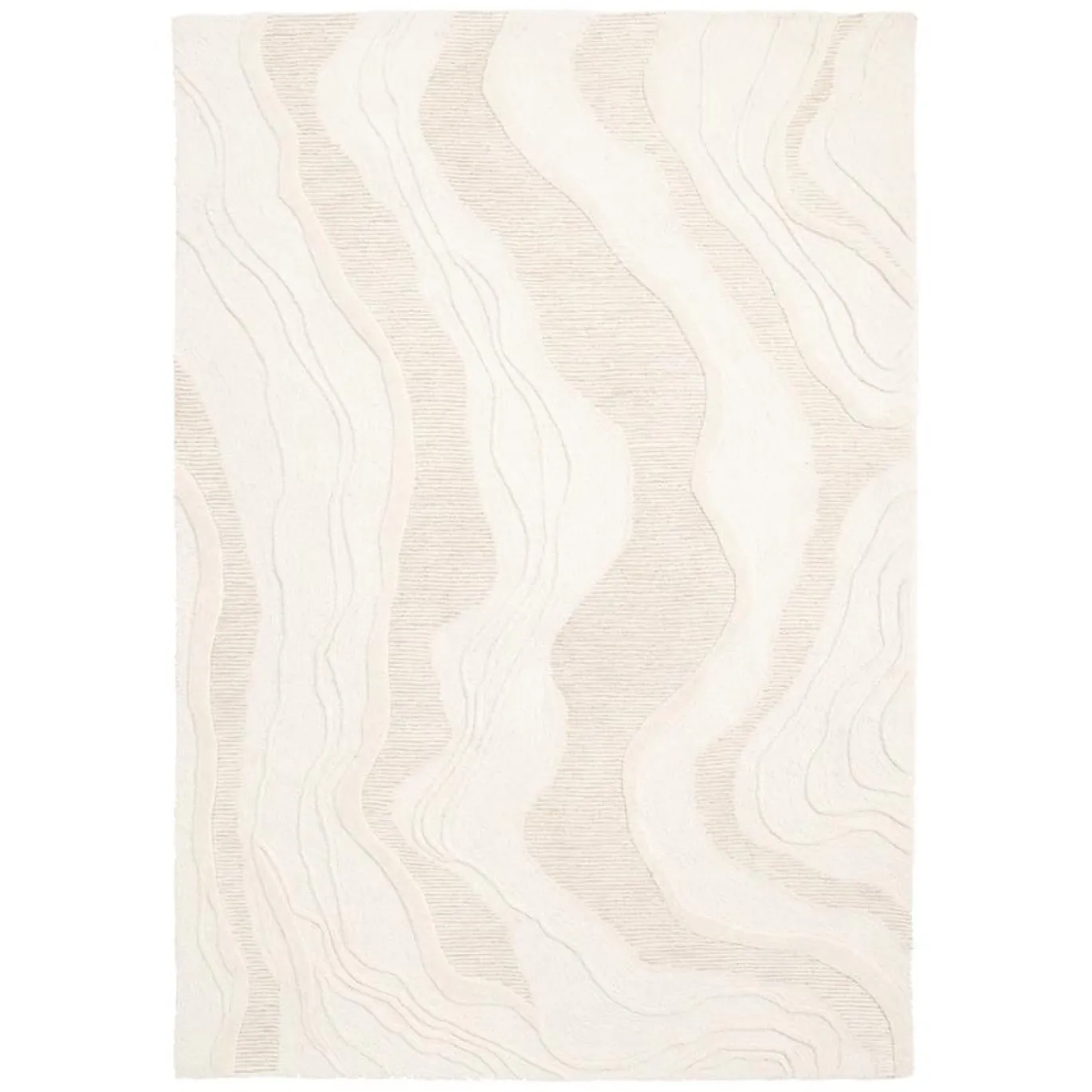 By-Boo Vloerkleed Soil Wol Off White 160x230cm