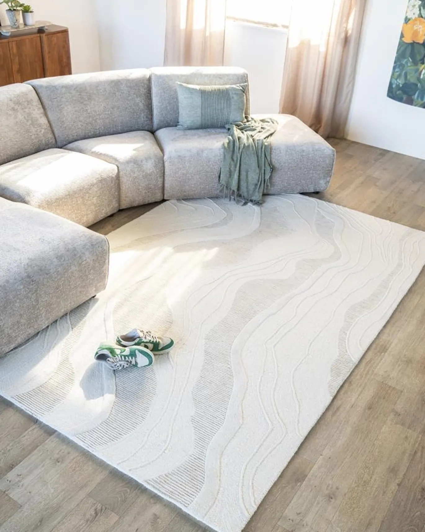By-Boo Vloerkleed Soil Wol Off White 160x230cm