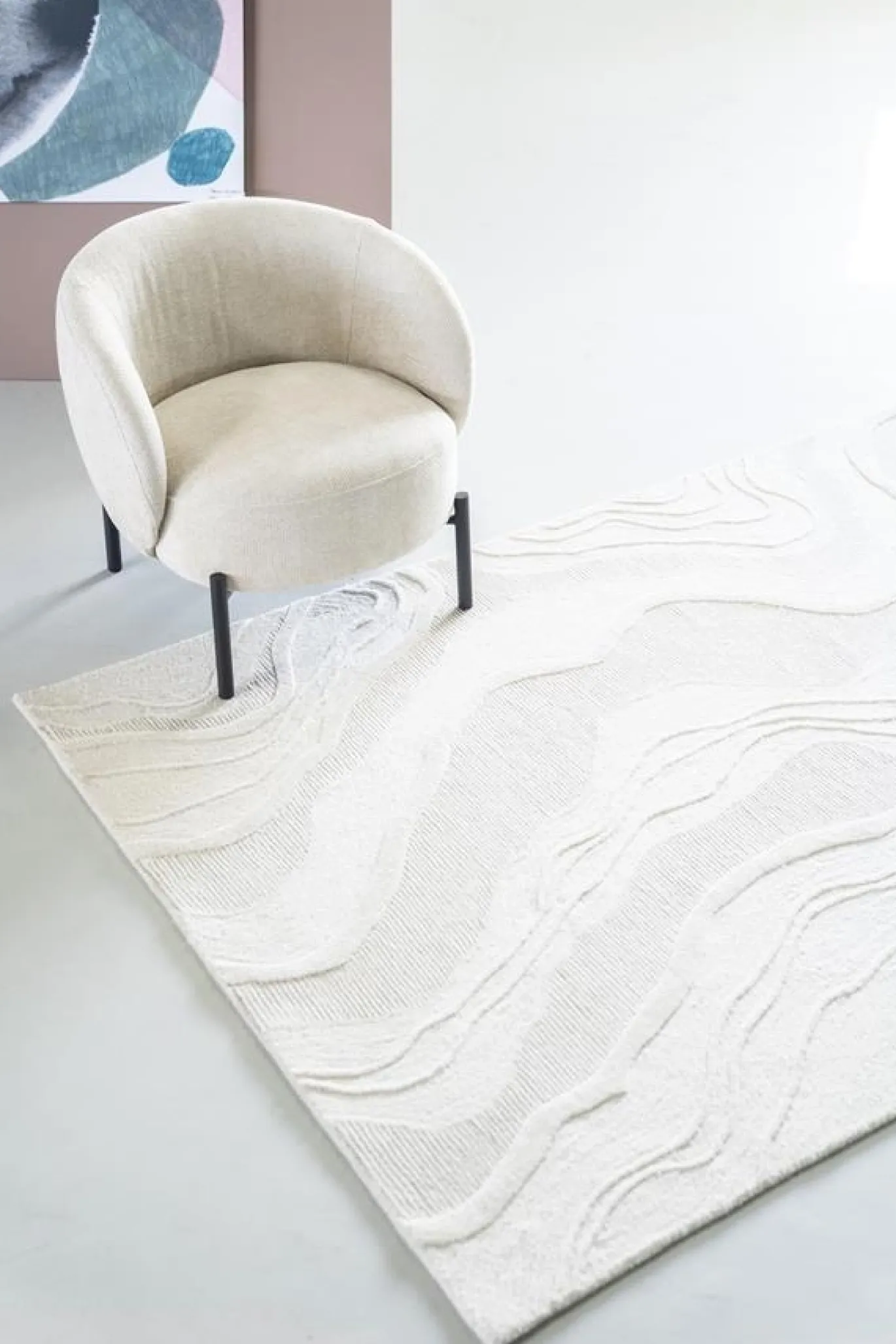 By-Boo Vloerkleed Soil Wol Off White 160x230cm