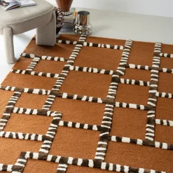 By-Boo Vloerkleed Stripescape Caramel