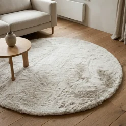 By-Boo Vloerkleed Zena Rond Beige