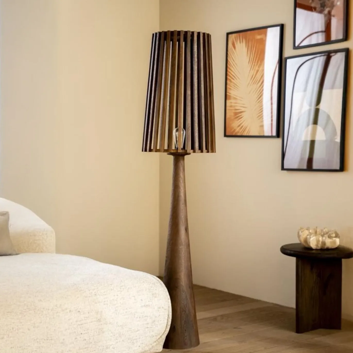 By-Boo Vloerlamp Guard Bruin