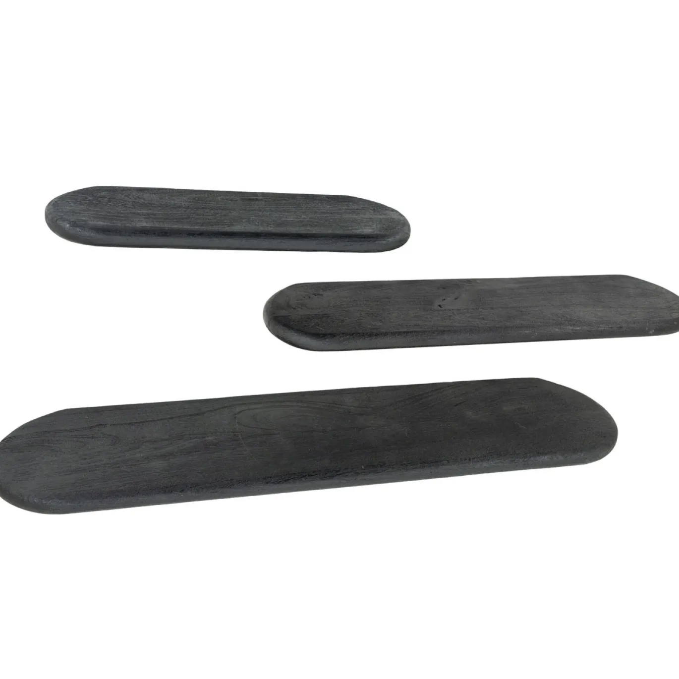 By-Boo Wandplank Tre Small Hout Zwart 49cm
