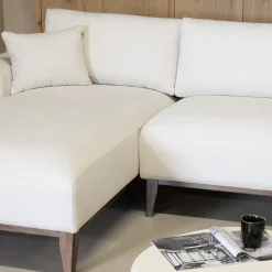 Chaise Longue Bank Bordeaux 3-zits Links Beige - Giga Meubel