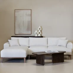 Chaise Longue Bank Bordeaux 3-zits Links Beige - Giga Meubel