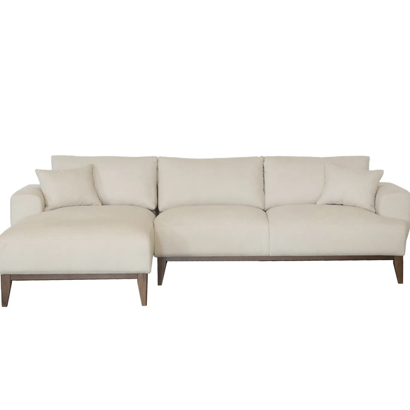 Chaise Longue Bank Bordeaux 3-zits Links Beige - Giga Meubel