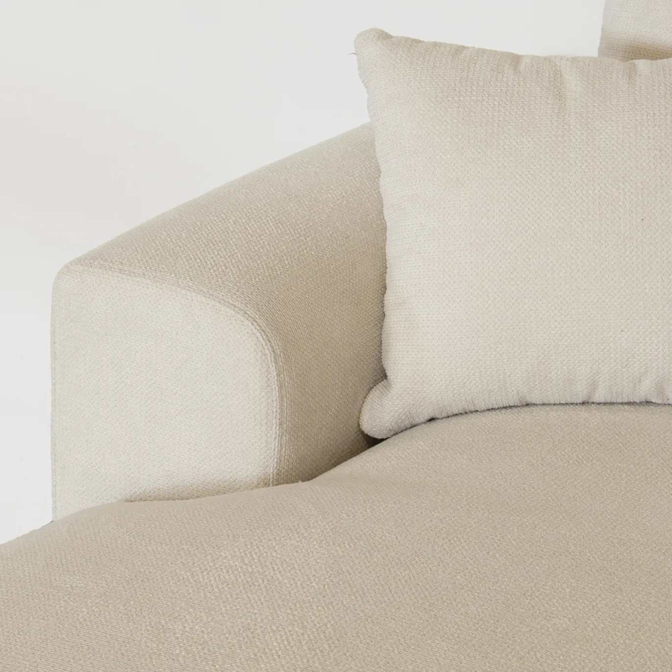 Chaise Longue Bank Bordeaux 3-zits Rechts Beige - Giga Meubel