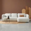 Chaise Longue Bank Cloud Rechts Raven Off-White