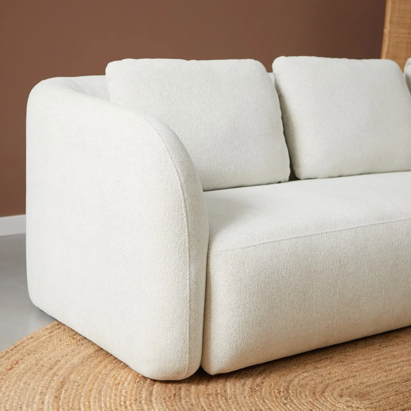Chaise Longue Bank Cloud Rechts Raven Off-White