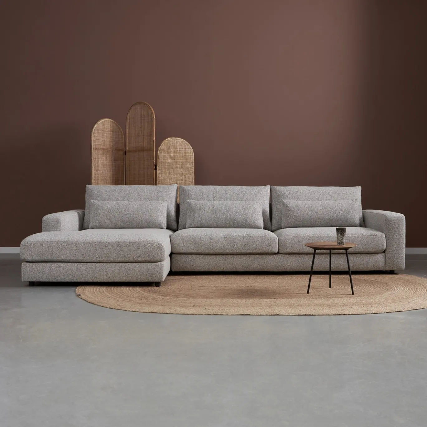 Chaise Longue Bank Como Links Puente Lichtgrijs