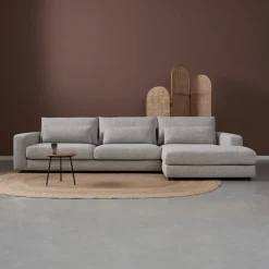 Chaise Longue Bank Como Rechts Puente Lichtgrijs