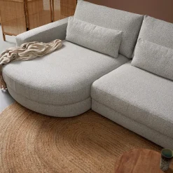 Chaise Longue Bank Como Rond Links Puente Lichtgrijs