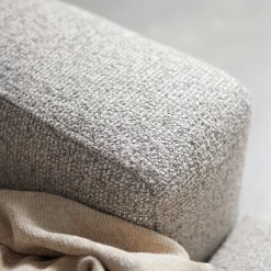 Chaise Longue Bank Como Rond Rechts Puente Lichtgrijs
