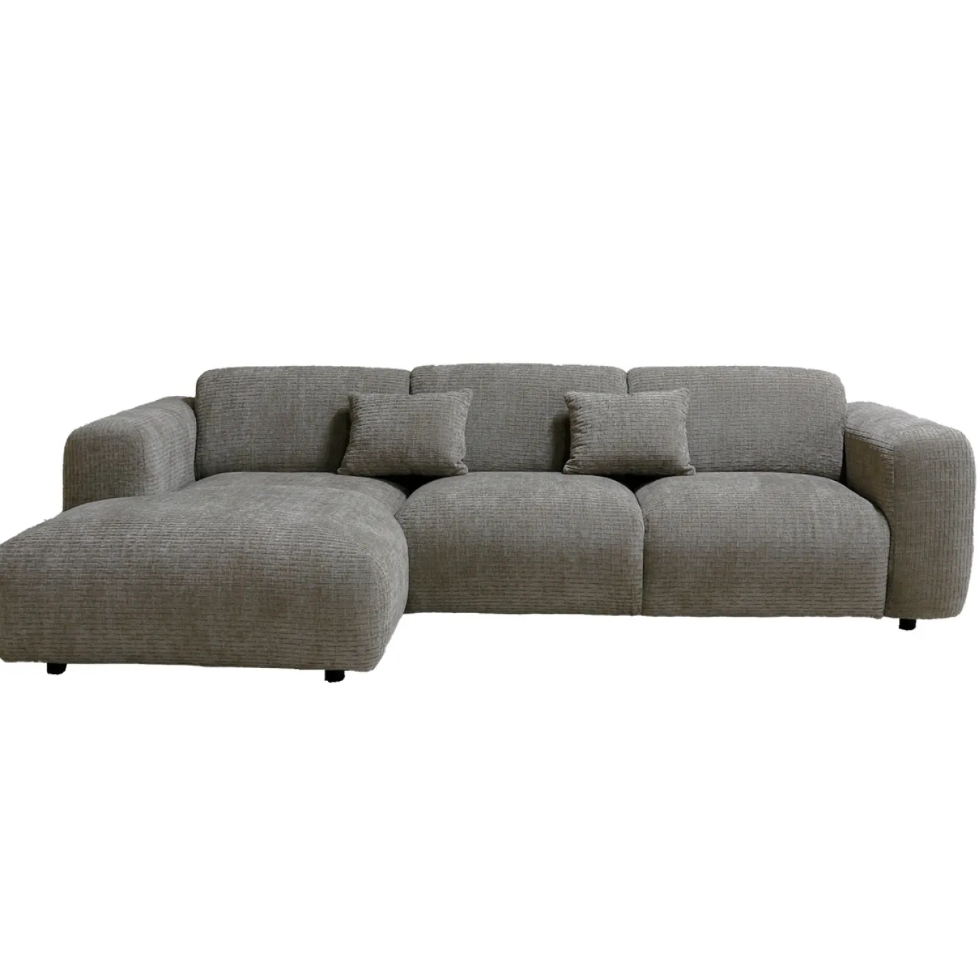 Chaise Longue Bank Dijon 3-zits Links Taupe - Giga Meubel