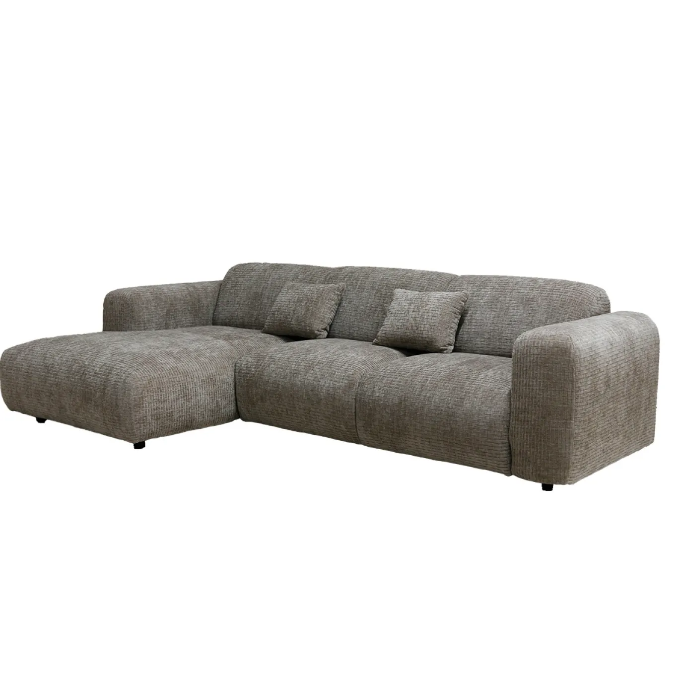 Chaise Longue Bank Dijon 3-zits Links Taupe - Giga Meubel