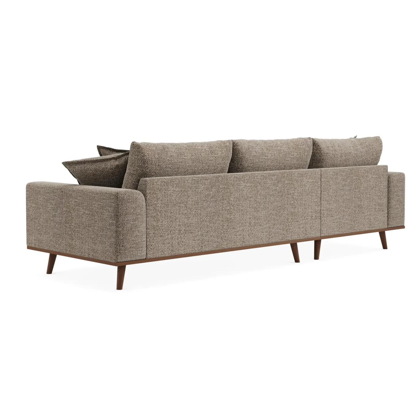 Chaise Longue Bank Harper 3-Zits Silencio Lichtbruin Links - Giga Meubel
