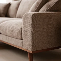 Chaise Longue Bank Harper 3-Zits Silencio Lichtbruin Links - Giga Meubel