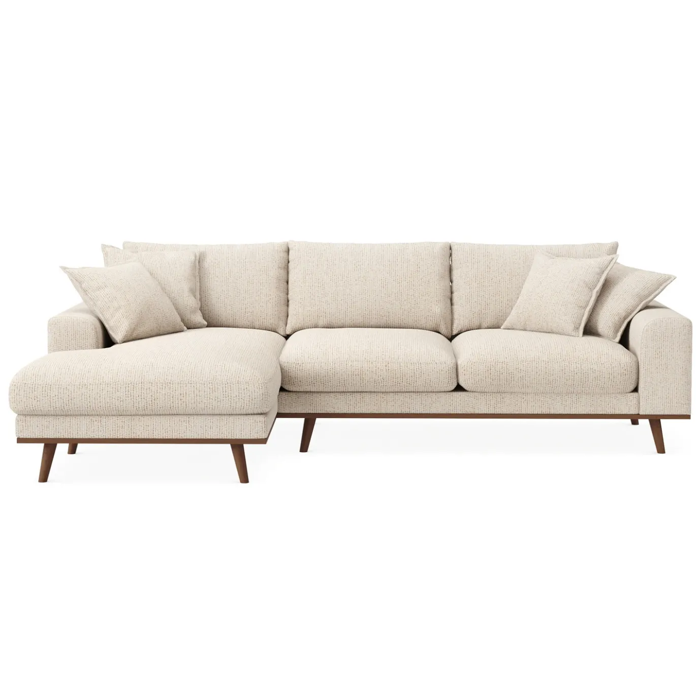 Chaise Longue Bank Harper 3-Zits Silencio Beige Links - Giga Meubel