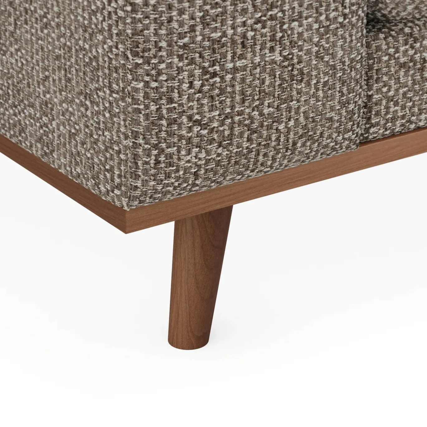 Chaise Longue Bank Harper 3-Zits Silencio Lichtbruin Rechts - Giga Meubel