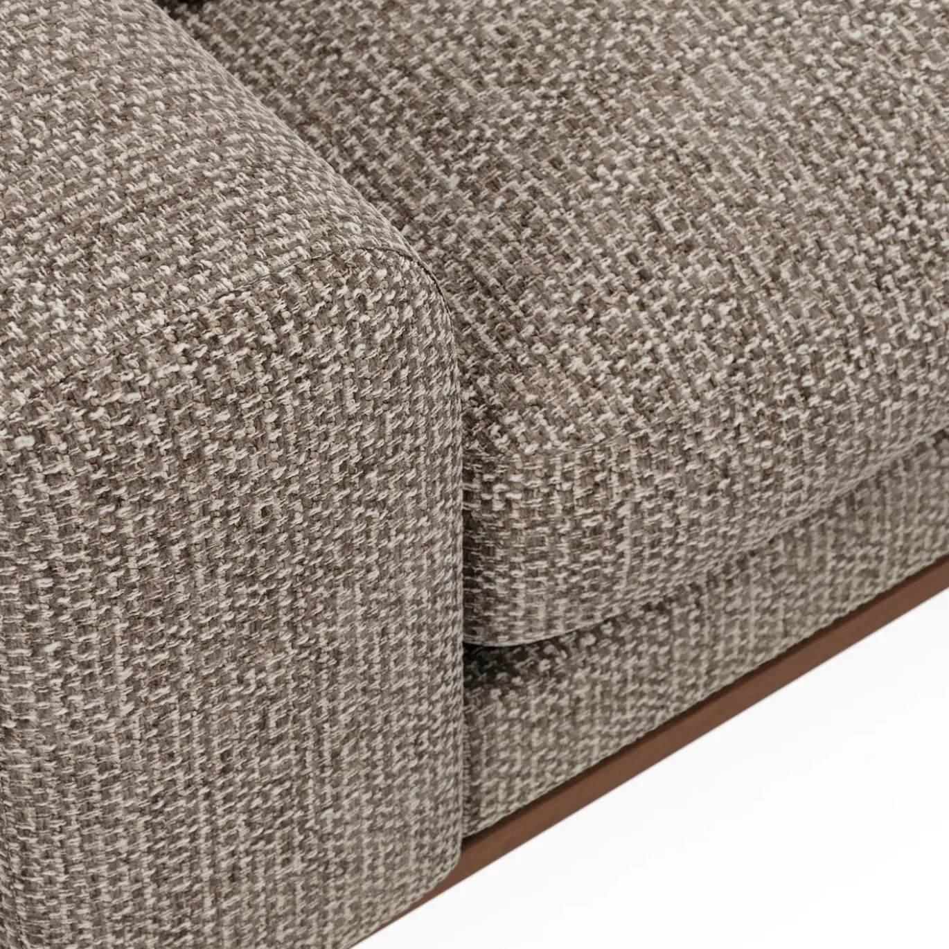 Chaise Longue Bank Harper 3-Zits Silencio Lichtbruin Rechts - Giga Meubel