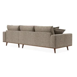 Chaise Longue Bank Harper 3-Zits Silencio Lichtbruin Rechts - Giga Meubel