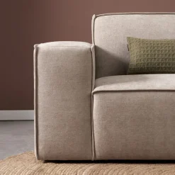 Chaise Longue Bank Play Rechts Tesla Taupe
