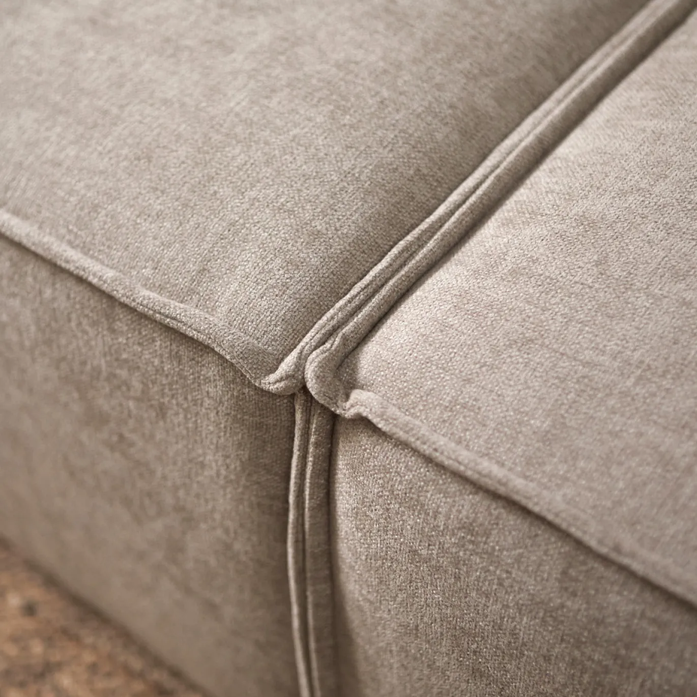 Chaise Longue Bank Play Rechts Tesla Taupe