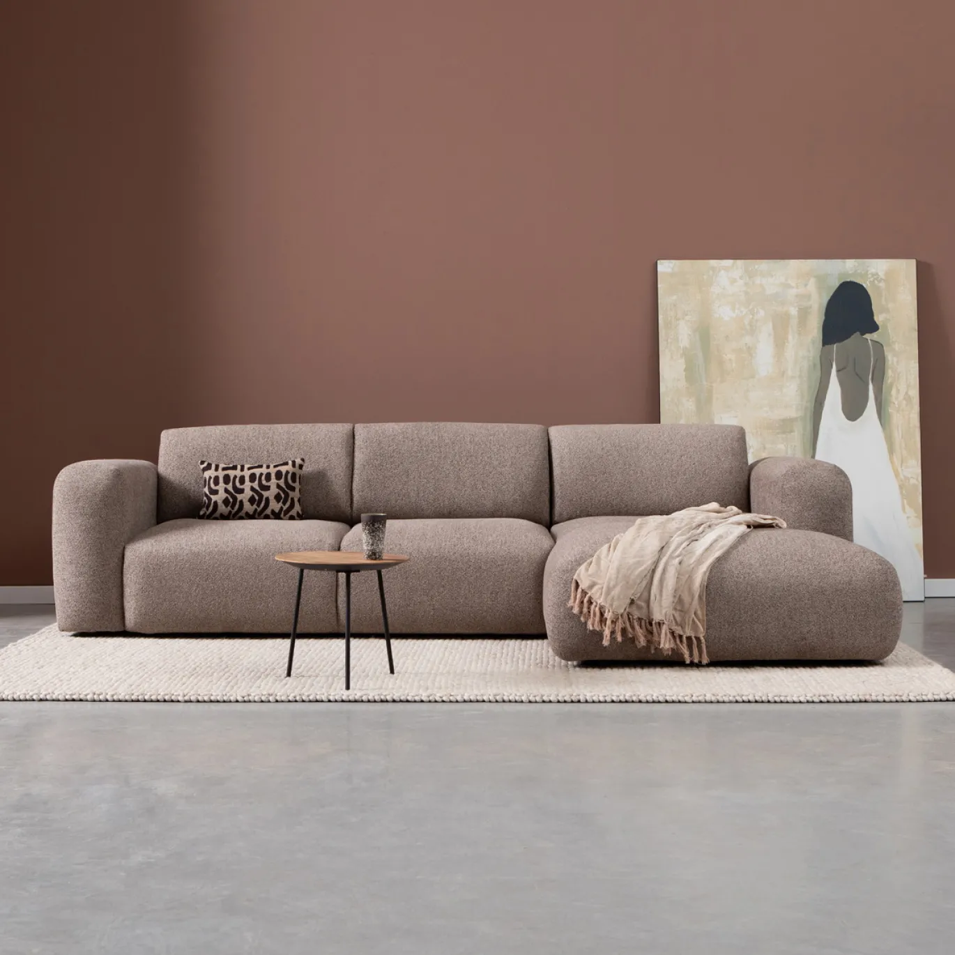Chaise Longue Bank Soul Rechts Sole Taupe