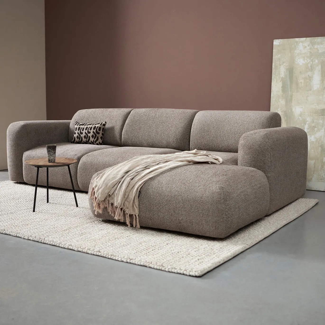 Chaise Longue Bank Soul Rechts Sole Taupe