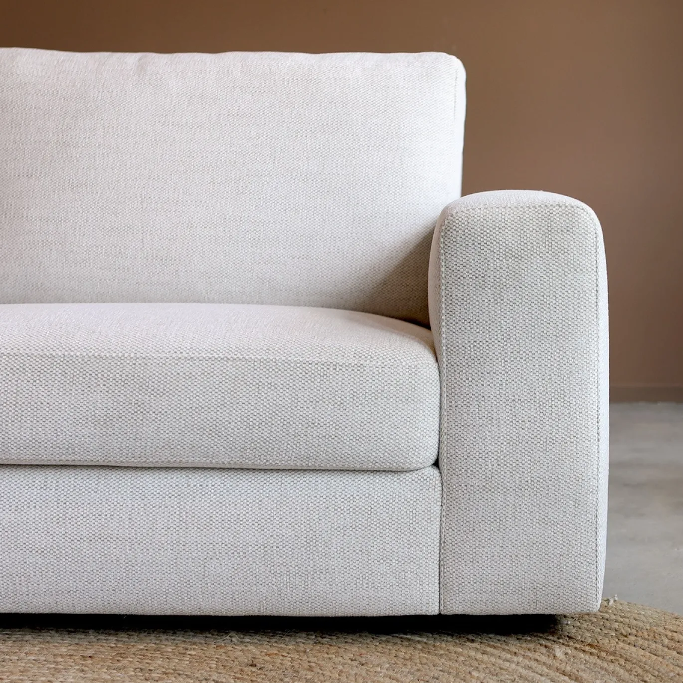 Chaise Longue Bank Uno Links Modesto Lichtgrijs