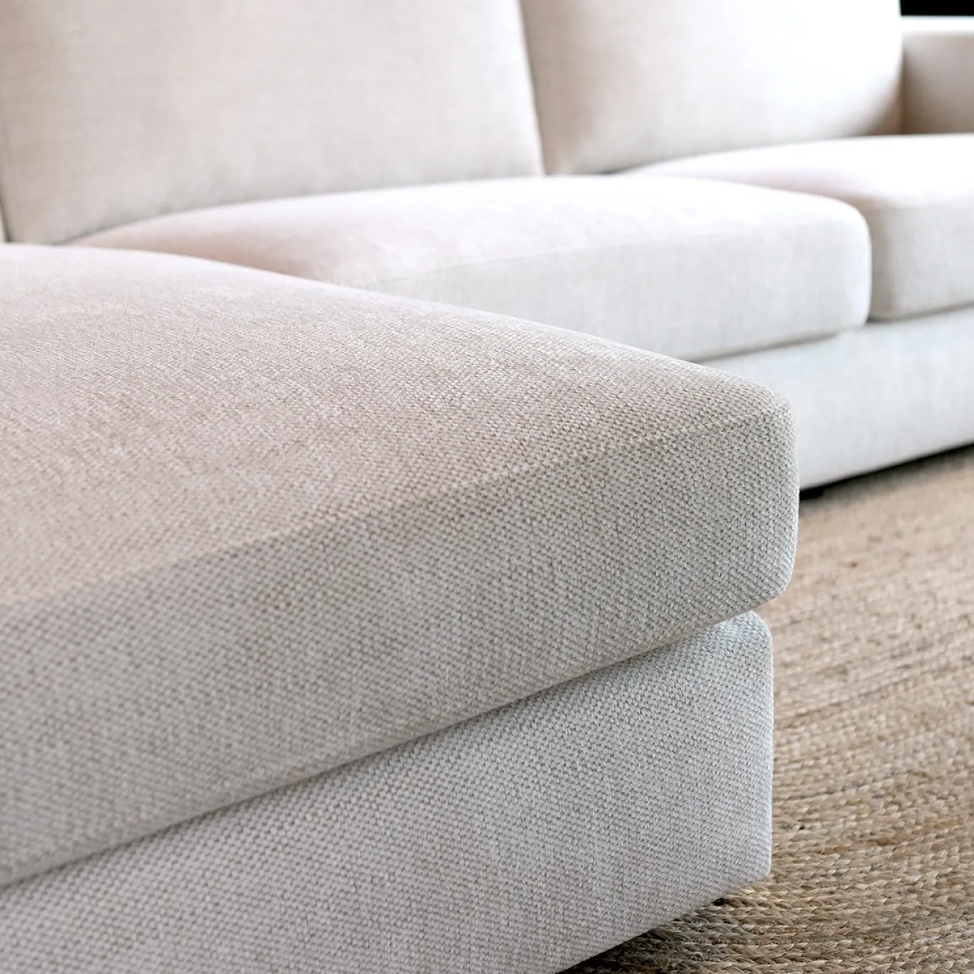 Chaise Longue Bank Uno Links Modesto Lichtgrijs