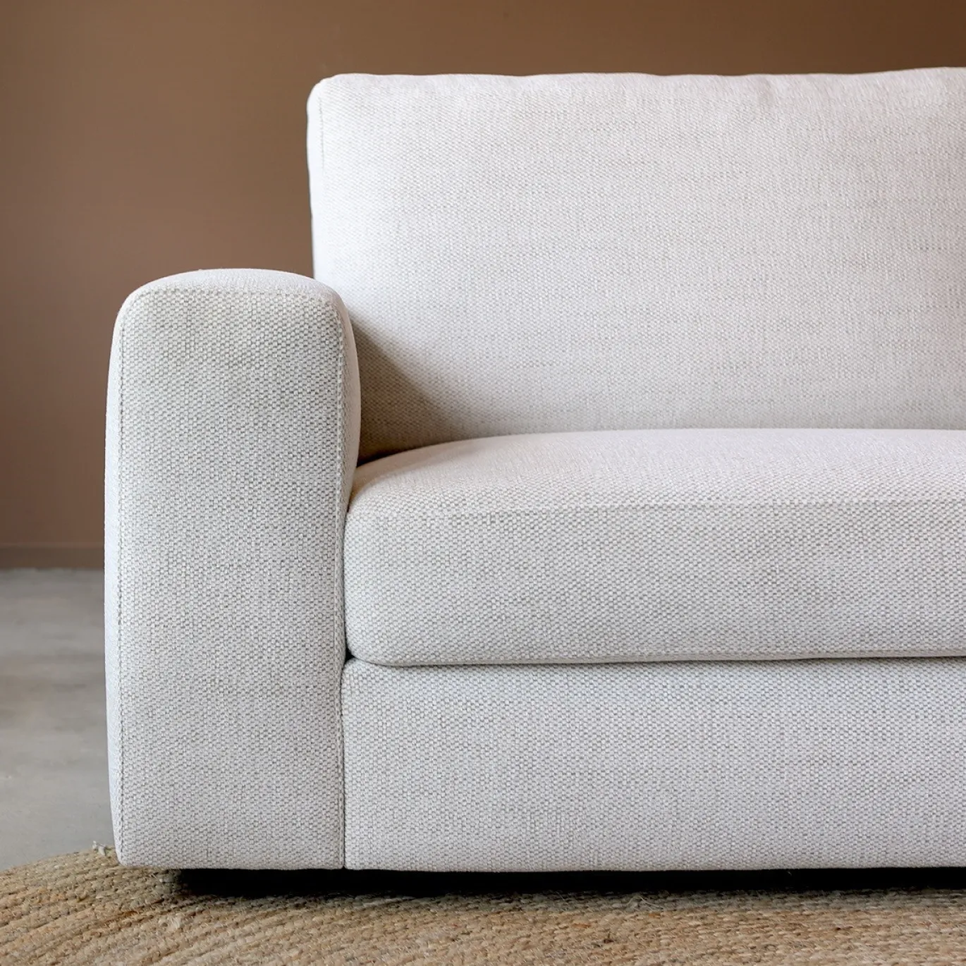 Chaise Longue Bank Uno Rechts Modesto Lichtgrijs