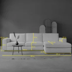 Chaise Longue Bank Uno Rechts Ambience Cream