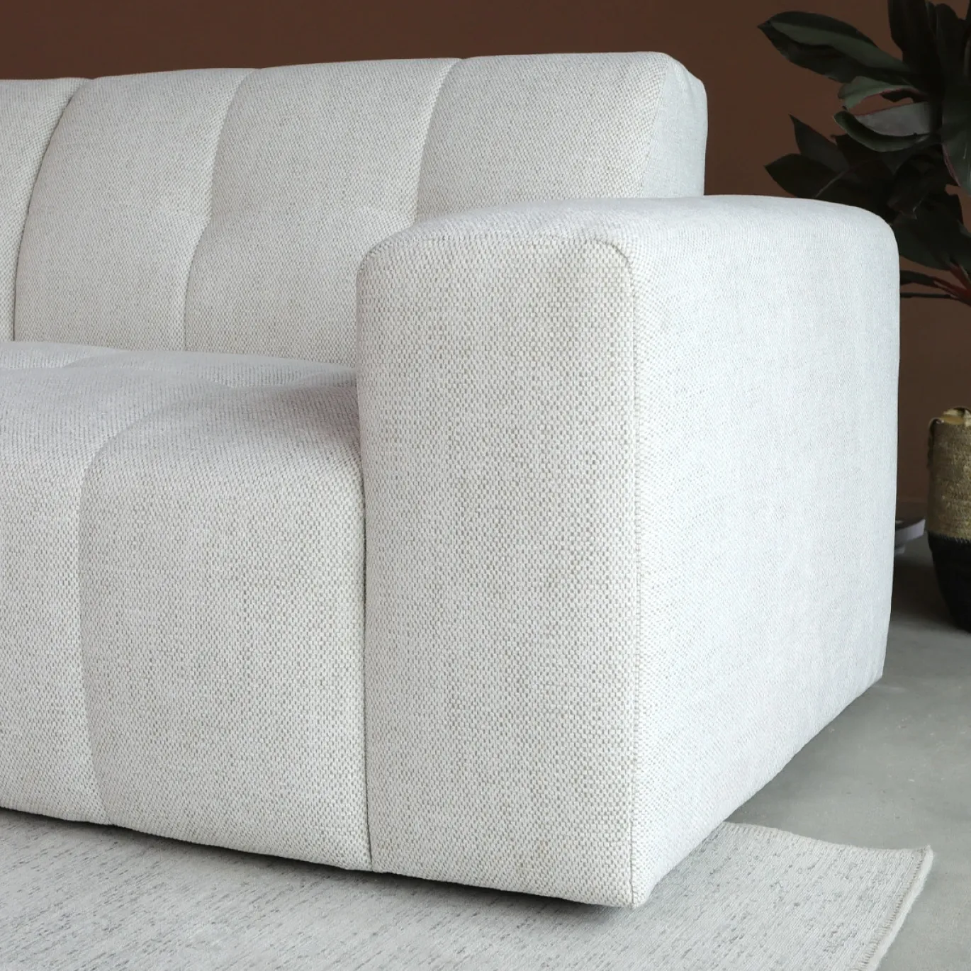 Chaise Longue Bank Wave Links Modesto Lichtgrijs
