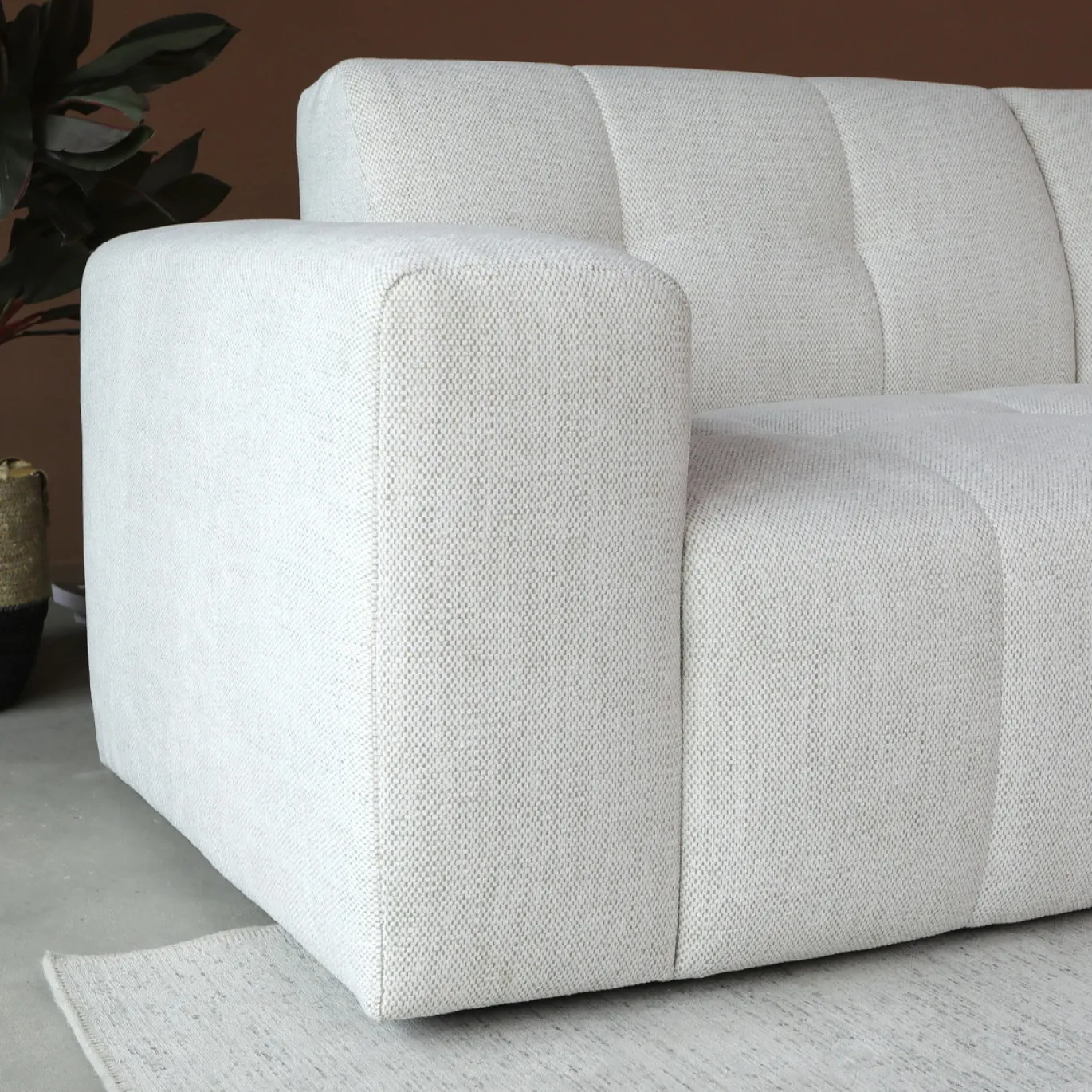 Chaise Longue Bank Wave Rechts Modesto Lichtgrijs