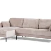 Chaise Longue Bank 3-Zits Links Pablo Perfect Harmony Champagne - Giga Meubel