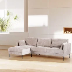 Chaise Longue Bank 3-Zits Links Pablo Perfect Harmony Champagne - Giga Meubel